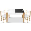 Artiss Dining Table Round Wooden With Marble Effect Metal Legs 110cm White