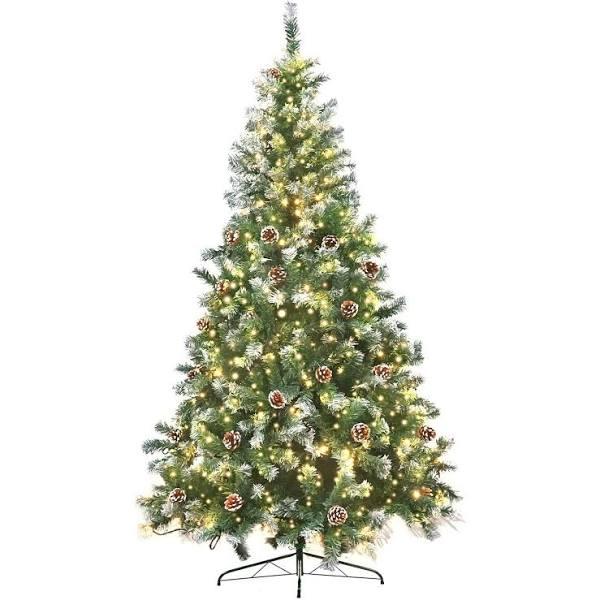 Christabelle 2.4m Pre Lit Led Christmas Tree With Pine Cones