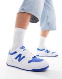 New Balance 480 Sneakers in White and Blue