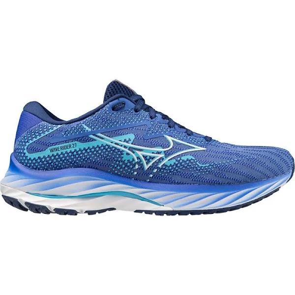 Mizuno Womens Wave Rider 27 Shoes Ultramarine/White/Aquarius