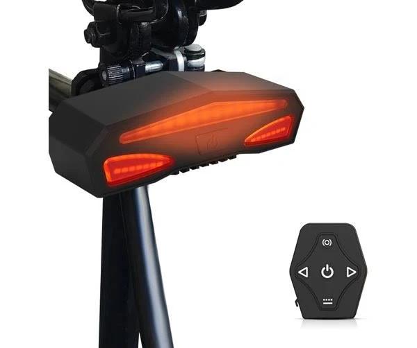 USB Rechargeable Bike Tail Light with Wireless Remote Turn Signals Waterproof LED Ultra Bright Bicycle Rear Light Warning Light