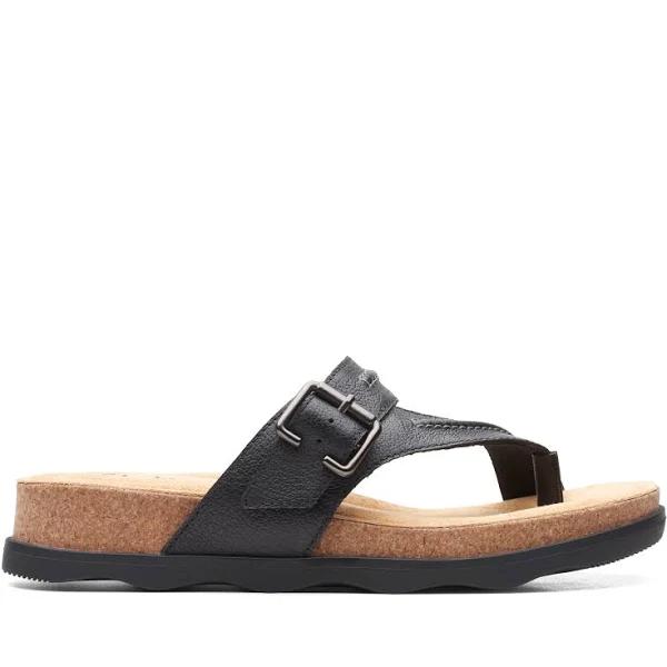 Clarks Women's Sandal Black Brynn Madi Leather Sandal 9.5 M