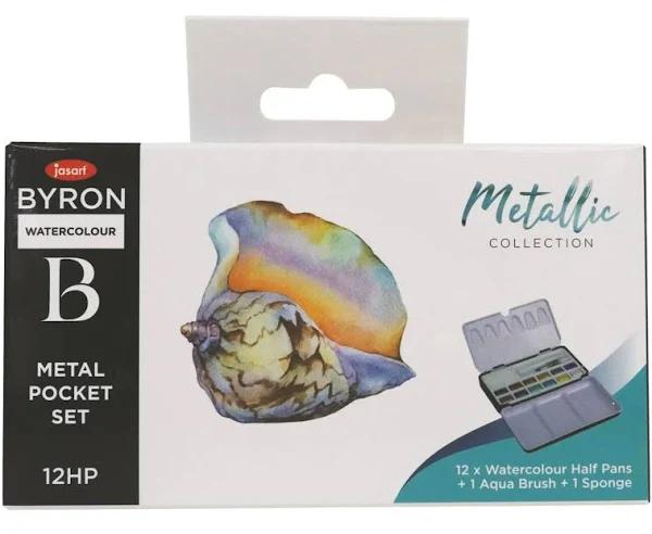 Byron: Watercolour Pocket Metallic Set of 12