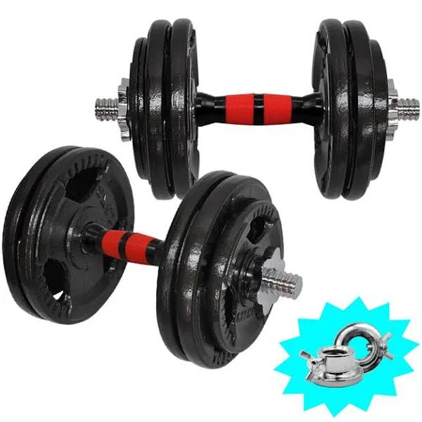 Total 28.5kg - 36cm Dumbell Bar - 1.25kgx4 + 2.5kgx8 - Iron Plate Dumbbell Weight