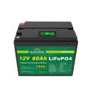 12V 60Ah Deep Cycle Lifepo4 Lithium Battery Rechargeable