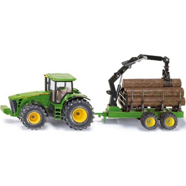 Siku 1:50 John Deere With Forestry Trailer