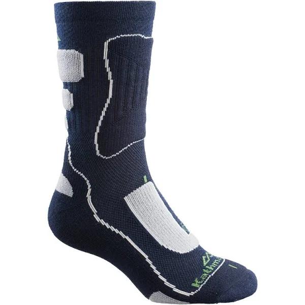 Kathmandu NuYarn Ergonomic Quarter Crew Unisex Hiking Socks - Blue Midnight Navy Size Large - AfterPay & zipPay Available