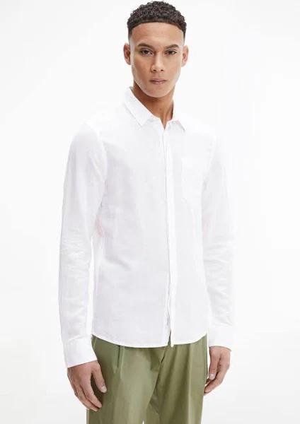 Linen Cotton Shirt White M