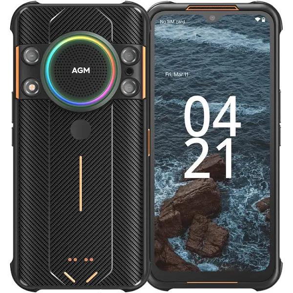 AGM H5 Rugged Smartphone(2023), Rugged Smartphone 109dB Loudest Speaker, Rugged Phone 6.52" HD Screen 6G+128G, Night Vision Camera, IP68 Waterproof