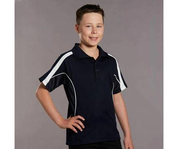 Loyal | Kids TrueDry Contrast Sport Polo Shirt Navy+White 10