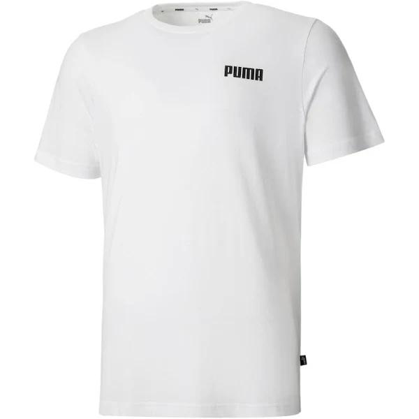 Essentials Small Logo Men's T-Shirt in White, Cotton by Puma