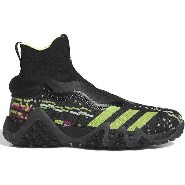 adidas-Codechaos Laceless Primeknit Boost Golf Shoes-Unisex-Core Black / Lucid Lemon / Grey Five-9