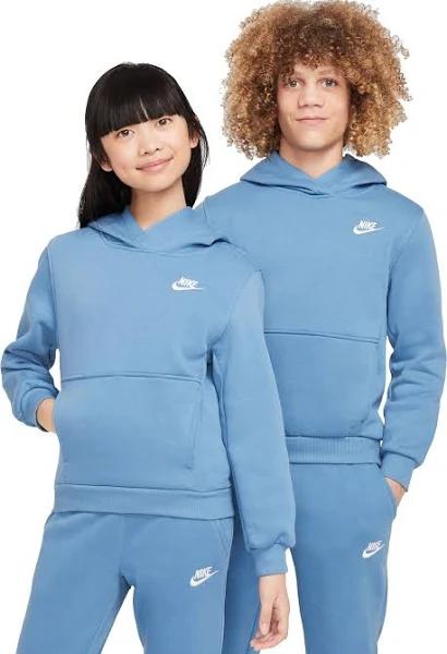 Junior's Club Fleece Pullover Hoodie, Blue / S