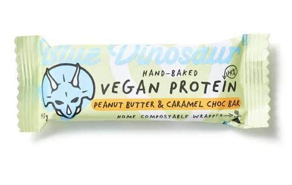 Blue Dinosaur Vegan Protein Bar Peanut Butter & Caramel Choc 45g