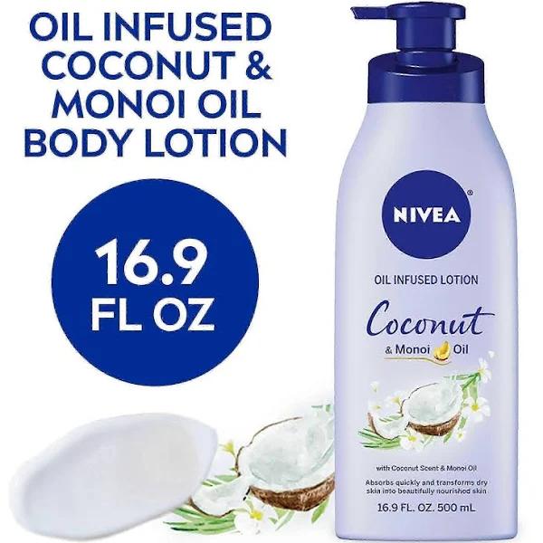 Nivea Oil Infused Lotion Coconut & Monoi Oil 16.9 fl oz (500 ml)