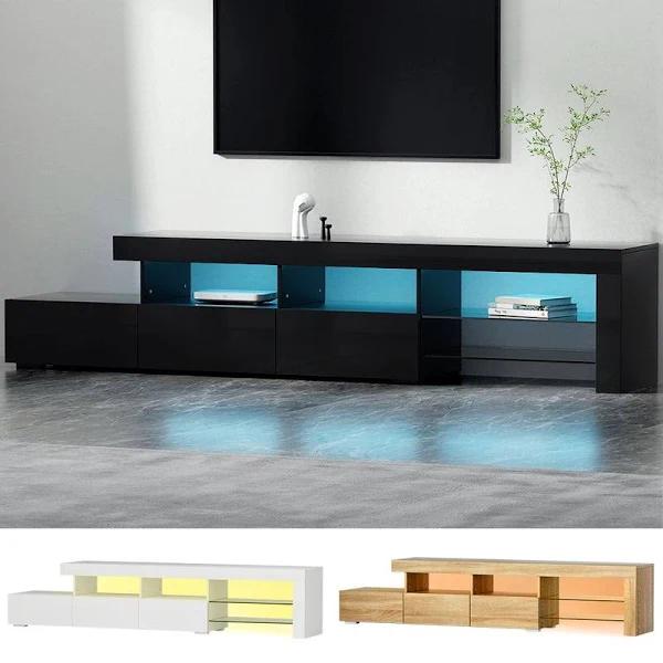 Artiss TV Cabinet Entertainment Unit'stand RGB LED Gloss Furniture 215cm - Earn Everyday Rewards, AfterPay Available