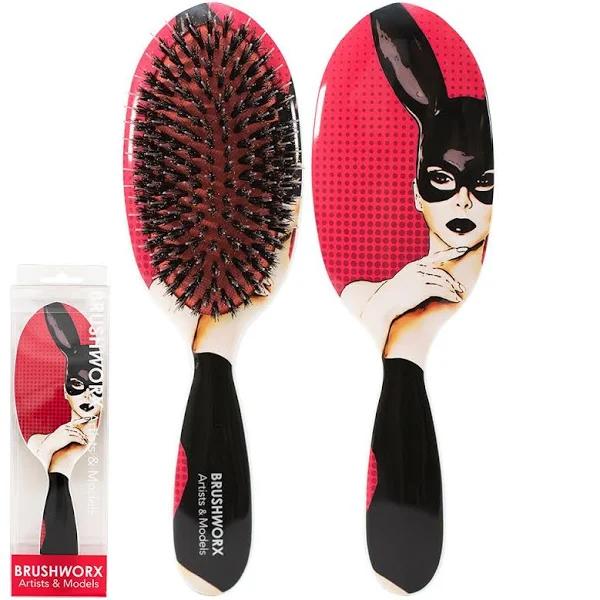 Brushworx Artists and Models Oval Cushion Hair Brush - Bunny Boo