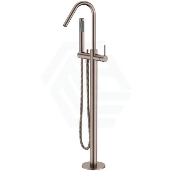 Meir Round Freestanding Bath Spout and Hand Shower Champagne