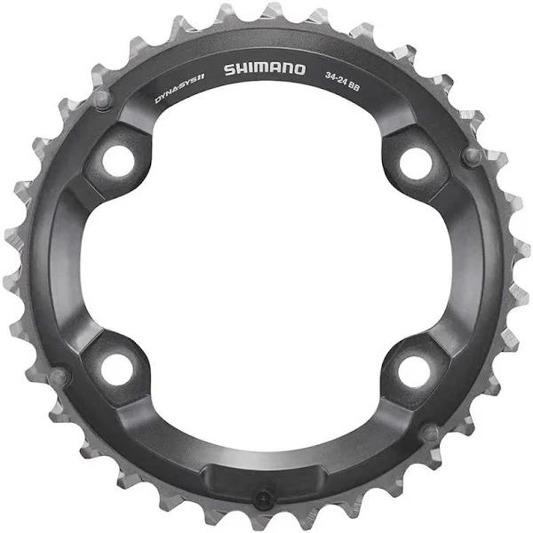 Shimano M8000 34/24 Double Chainring Black 34T