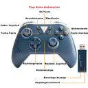 Chronus Wireless Controller For Xbox One, 2.4GHz Wireless Gaming Gamepad, Wireless Game Controller Compatible With Xbox One/PS3/PC(blue)