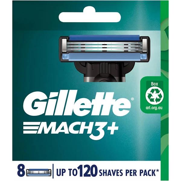 Gillette Mach3+ Replacement Cartridges 8 Count