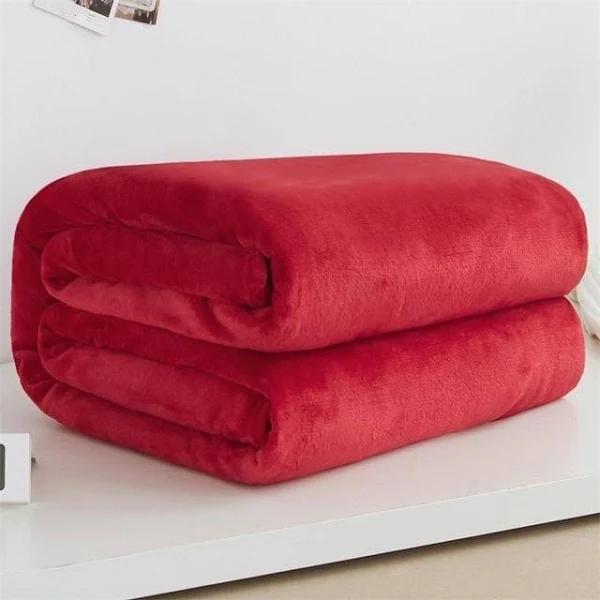 Super Soft Fleece Blanket 220gsm Light Weight Throw Bedspread