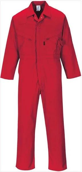 Portwest Unisex Adult Liverpool Overalls Red XXL Polyester Cotton Unisex Adult Overalls