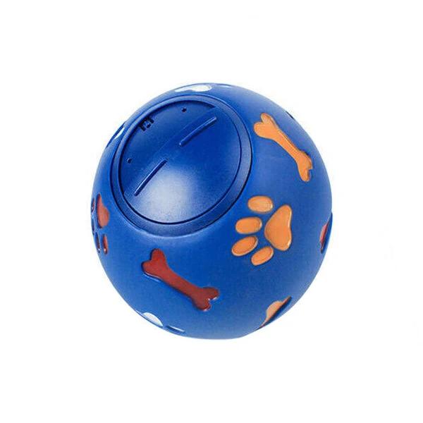 Dog Pet Fun Tough-treat Ball Tumbler Mental Food Dispenser Feeder Puzzle Toy AU Blue / 11cm