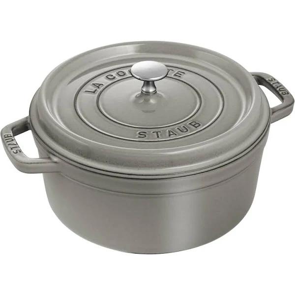 Staub Round Cocotte, 24 cm, Graphite