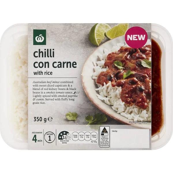 Woolworths Chilli Con Carne & Rice 350g