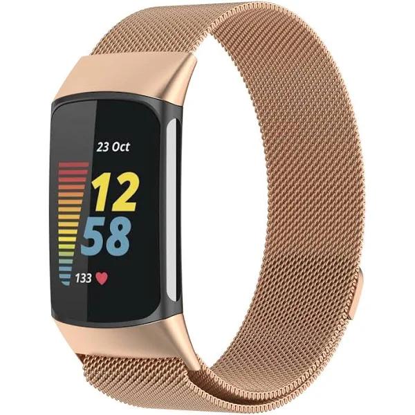 [Fitbit Charge 5 & 6] Milanese - Rose Gold