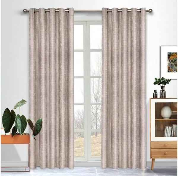 Curtain Wonderland Bamboo Eyelet Blockout Curtain Single 220cm or 250cm Drop