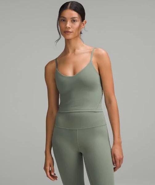 Women's Align Cropped Cami Tank Top Light Support, A/B Cup in Grey Eucalyptus Size 4 | by lululemon