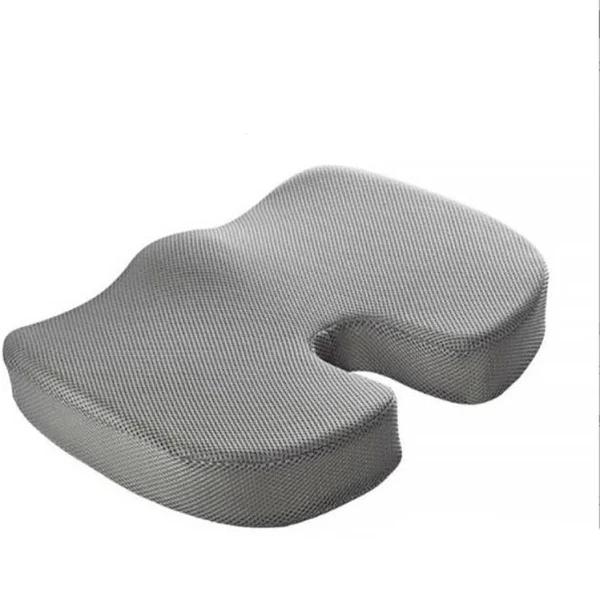 Orthopaedic Memory Foam Seat Cushion Support Back Pain Chair Pillow Car Coccyx - Grey