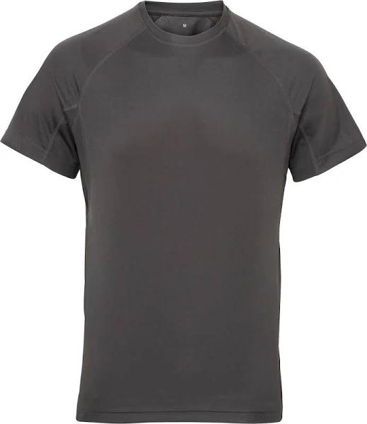 Tri Dri Mens Panelled Short Sleeve T-Shirt Charcoal Mens T-Shirt