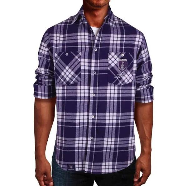 AFL 2021 Flannel Polo - Fremantle Dockers - Flanno - Flannelette Shirt