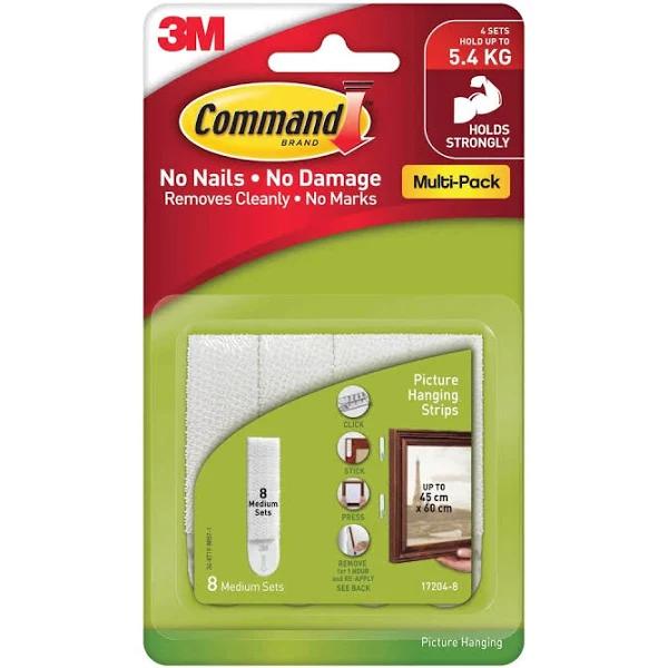 Command Medium Picture Hanging Strips 8 Pack