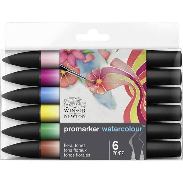 Winsor & Newton Watercolour Promarker, Floral Tones (Set of 6)