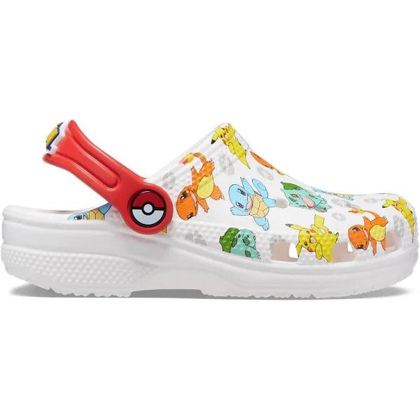 Crocs Kids' Classic Pokemon Clog; White / Multi, J2