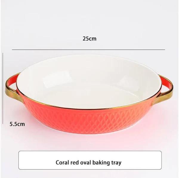 Royalclub Nordic Baking Ceramic Dish in 3 Colours - Oval Shape