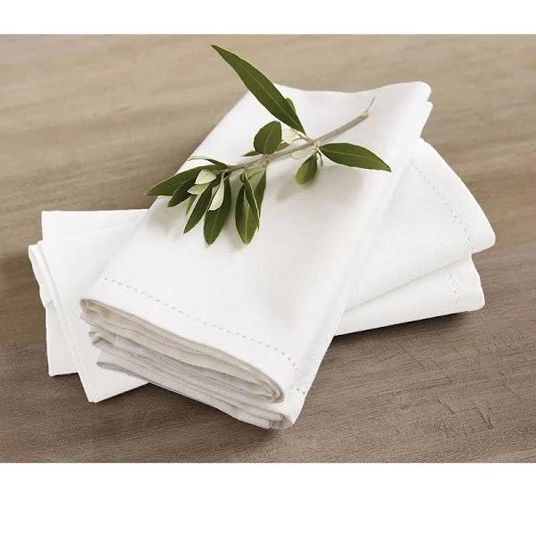 Rans Elegant Hemstitch Napkin - White