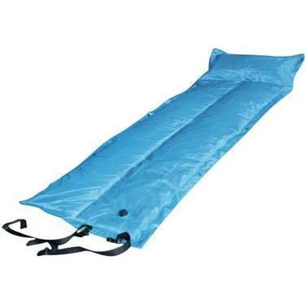 Trailblazer Self Inflatable Foldable Air Mattress With Pillow Light Blue