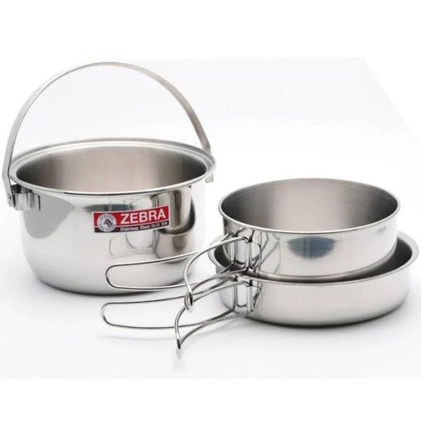 Zebra Stainless Steel Camping Set II