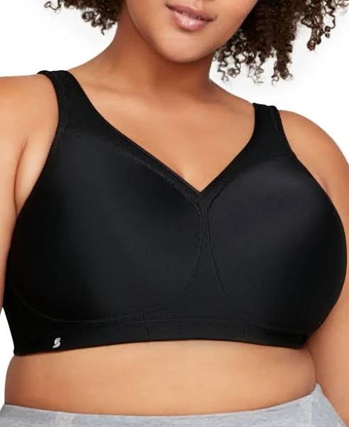 Glamorise Magiclift Seamless Wire-Free Sports Bra - Black - 18E