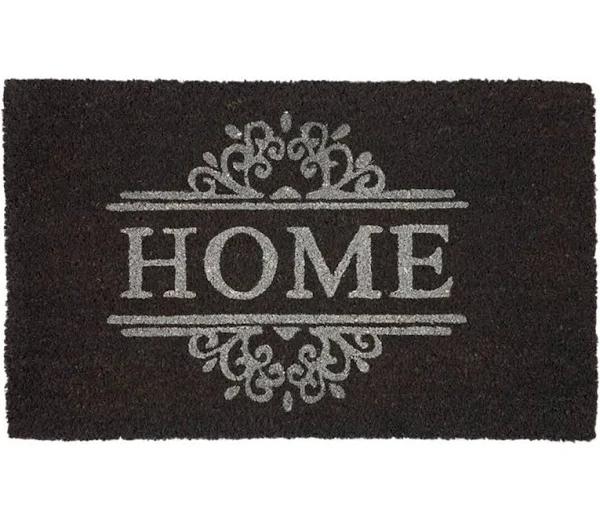 Home Dark Grey PVC Backed Coir Doormat 60x90 cm