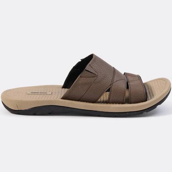 Wave Zone Men's Comfort Slides - Brown - Size 10