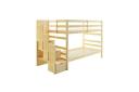 Luxo Furniture Galla Timber Bunk Bed with Storage Staircase