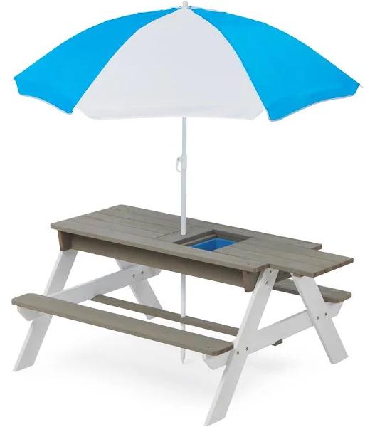 Kid's Picnic Table with Basin & Umbrella