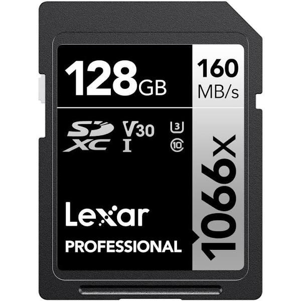 Lexar Professional Silver 128GB SDXC 160MB/s UHS-I Memory Card - V30