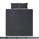 Giselle Bedding Quilt Cover Set Black - Queen